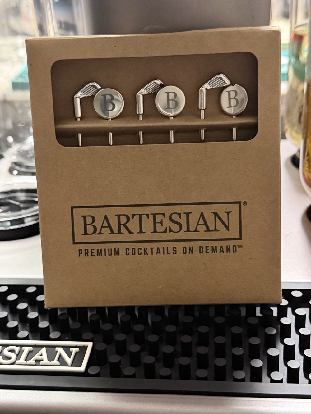 Bartesian Silver Golf-Head Bottle Pourer Set - Silver